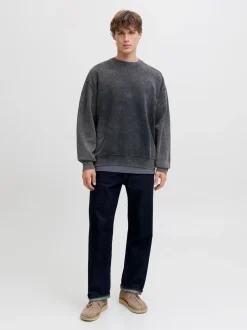Clearance R.D.D. Royal Denim Division Dawson Overdye Crew Neck Sweatshirt, , XXL Black