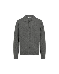 Best Resteröds Dean Knit Cardigan, , M Light Grey Melange