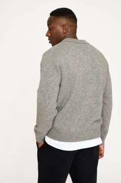 Best Resteröds Dean Knit Cardigan, , M Light Grey Melange