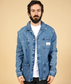 Best ELSK Denim Overshirt, M Nineties Blue
