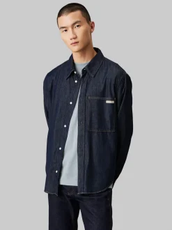 Hot Calvin Klein Jeans Denim Skjorte, , XL Denim Dark