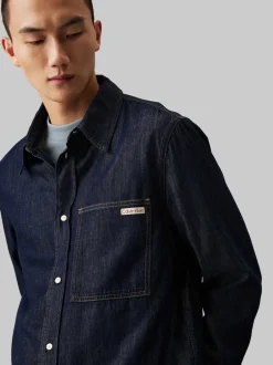 Hot Calvin Klein Jeans Denim Skjorte, , XL Denim Dark