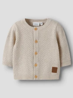 New Name It Denver Langærmet Cardigan, , 86 cm Peyote Melange
