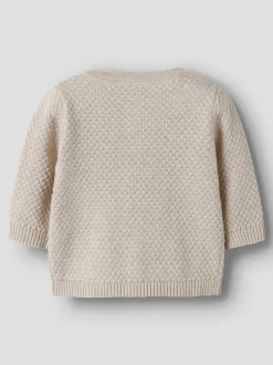 New Name It Denver Langærmet Cardigan, , 86 cm Peyote Melange