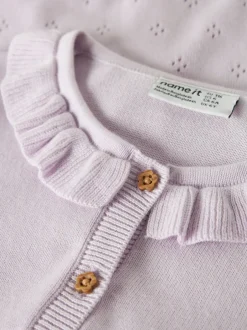Online Name It Diame Knit Cardigan, , 116 cm Lavender Fog