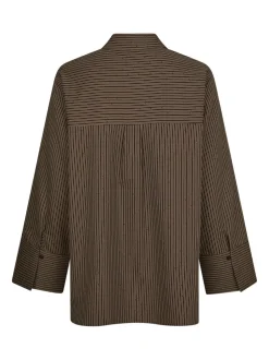 Neo Noir Dita Striped Line Skjorte, , 36 Dark Brown