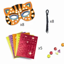 Djeco Diy Jungledyr Masker, Mosaik*Børn Kreativ Leg