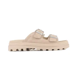 Clearance Palladium Dunlite Riviera Suede Sandaler, , 40 Warm Sand