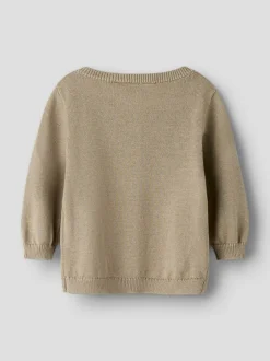 Lil' Atelier Duno Knit Cardigan, , 86 cm Oxford Tan