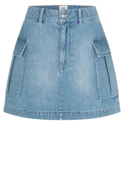 Sale Second Female Dustine Mini Nederdel, , XL Denim Blue
