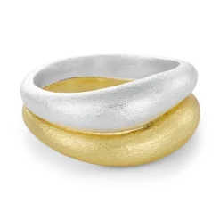 Sale Pure By Nat Echo Ring, , 54 Mix Silver/Gold