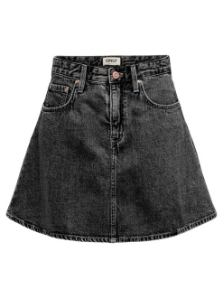 ONLY Eden A-nederdel, , XL Washed Black