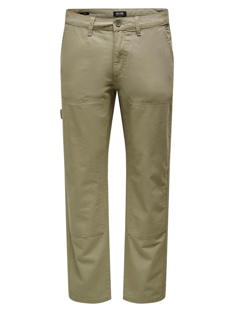 Discount ONLY & Sons Edge Loose Workwear Bukser, , W30/L34 Mermaid