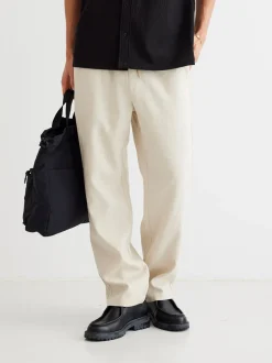 Woodbird Eik Linen Bukser, , L* Bukser & Chinos
