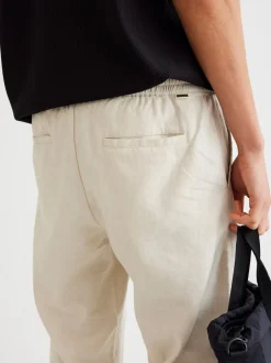 Woodbird Eik Linen Bukser, , L* Bukser & Chinos