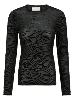 Neo Noir Ella Zebra Burnout Bluse, , 36*Dame Bluser & Skjorter