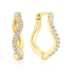 Clearance Sif Jakobs Jewellery Ellera Waves Grande Øreringe, Gold Plated