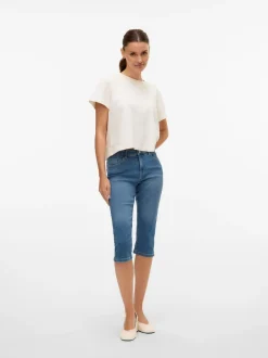 Clearance Vero Moda Elly Knickers, , L Medium Blue Denim
