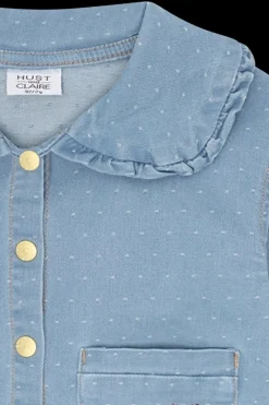 Hust & Claire Ely Dotty Denimjakke, , 116 cm*Børn Overtøj