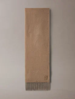 Hot Calvin Klein Emblem Brushed Wool Tørklæde, Walnut