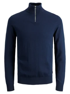Jack & Jones Junior Emil Half Zip Striktrøje, , 164 cm*Børn Strik & Sweatshirts