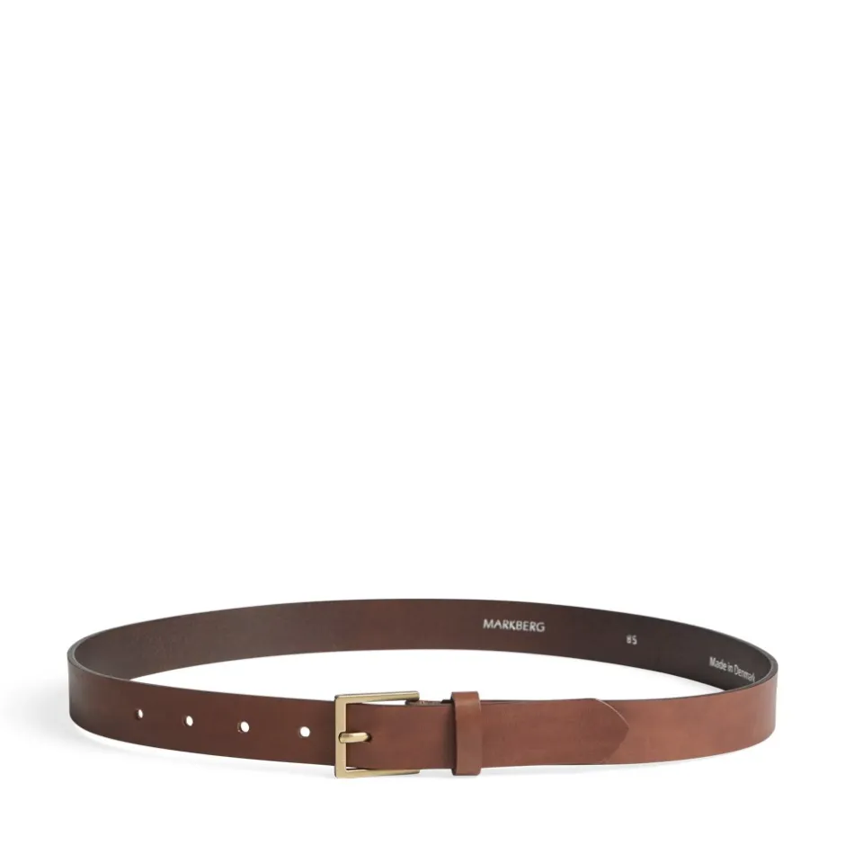 Markberg Emira Bælte, , 95 cm Cognac/Gold