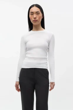 Envii Enally Langærmet T-shirt, , M Bright White