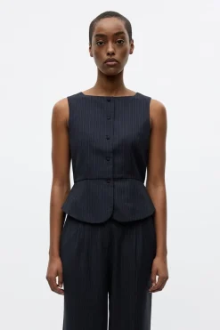 New Envii Enfresno Vest, , 40 Dark Navy Pinstripe