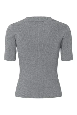 Best Envii Enicy Strikbluse, , S Asphalt Silver