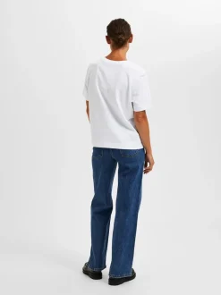 Sale Selected Women Essential Boxy T-shirt, , M Hvid