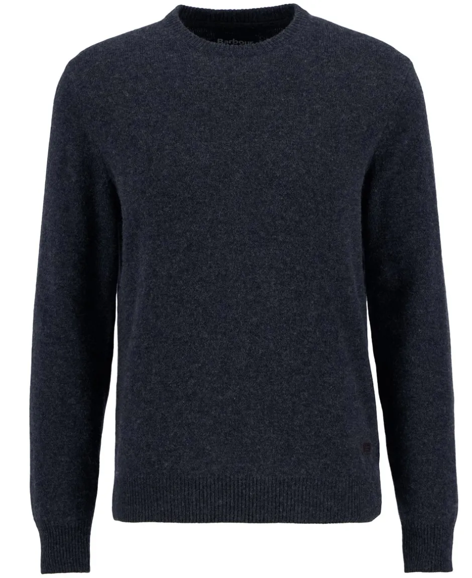 Sale Barbour Essential Patch Crew Striktrøje, , L Charcoal