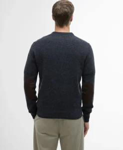 Sale Barbour Essential Patch Crew Striktrøje, , L Charcoal