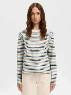 Selected Women Essential Striped Boxy T-shirt, , M*Dame T-Shirts & Toppe