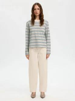 Selected Women Essential Striped Boxy T-shirt, , M*Dame T-Shirts & Toppe