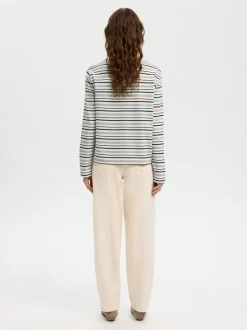 Selected Women Essential Striped Boxy T-shirt, , M*Dame T-Shirts & Toppe
