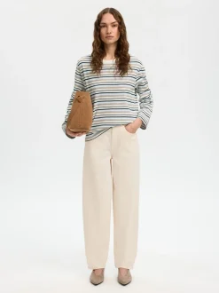 Selected Women Essential Striped Boxy T-shirt, , M*Dame T-Shirts & Toppe