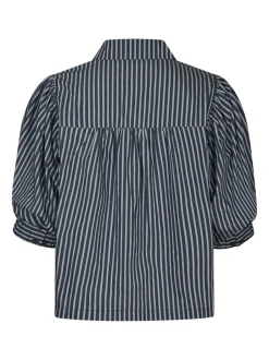 Hot Neo Noir Etta Stripe Skjorte, , 40 Navy