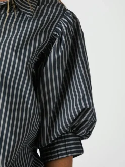 Hot Neo Noir Etta Stripe Skjorte, , 40 Navy
