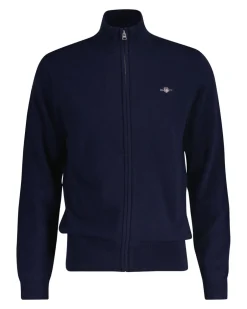 GANT Extrafine Lambswool Zip Cardigan, , L* Cardigans
