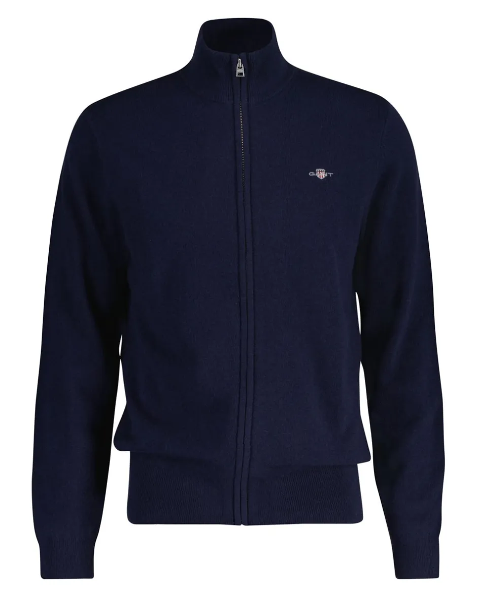 GANT Extrafine Lambswool Zip Cardigan, , L* Cardigans