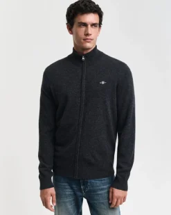 GANT Extrafine Lambswool Zip Cardigan, , XXL* Cardigans