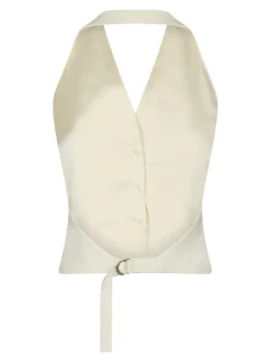Best Neo Noir Ezza Structure Halterneck Vest, , 40 Off White