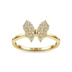Sif Jakobs Jewellery Farfalla Ring, , 56 Gold Plated