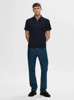 Selected Homme Fave Zip Polo, , XL* T-Shirts & Poloer