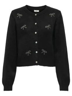 Online JDY Faye Bow Cardigan, , L Black