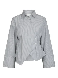 Neo Noir Fenli Striped Skjorte, , 38 Grey