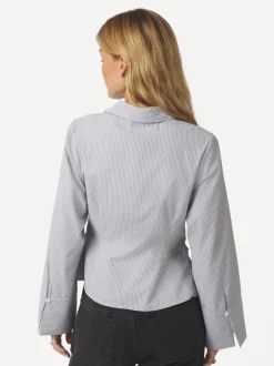 Neo Noir Fenli Striped Skjorte, , 38 Grey