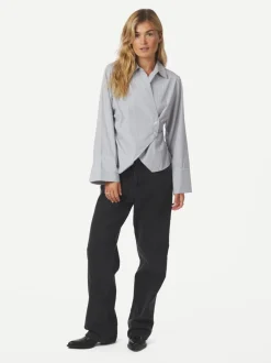 Neo Noir Fenli Striped Skjorte, , 38 Grey