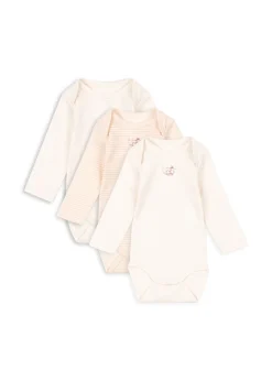 Fanga Fontana Fio Stripe 3-pak Body, , 86 cm Blush Mix