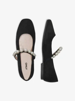 New ONLY Fiola Pearl Ballerinasko, , 36 Black